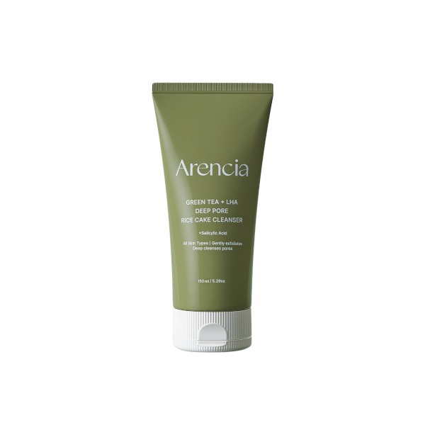 Arencia Green Tea + LHA Deep Pore Rice Cake Cleanser - 150ml