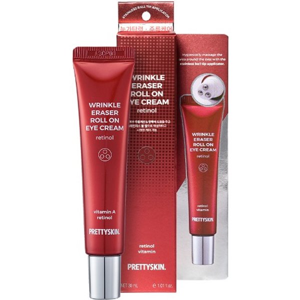 PRETTYSKIN Wrinkle Eraser Roll On Eye Cream - Retinol - 30ml