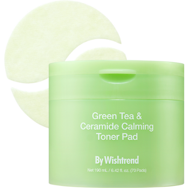 ByWishtrend Green Tea & Ceramide Calming Toner Pad - 190 ml/70 Pads